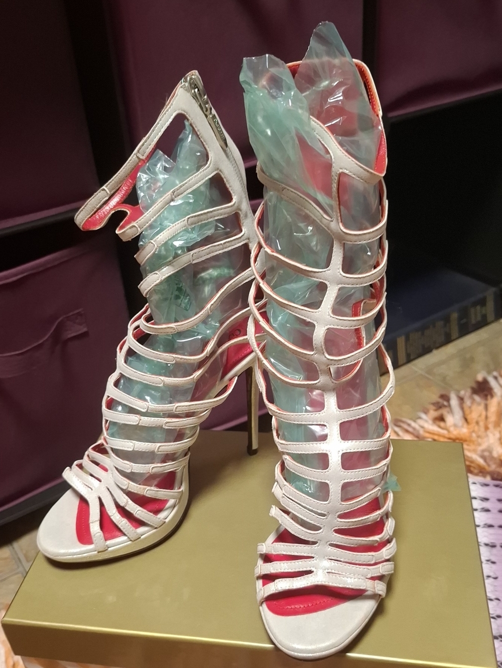 Cesare Paciotti Heels Silver NEW